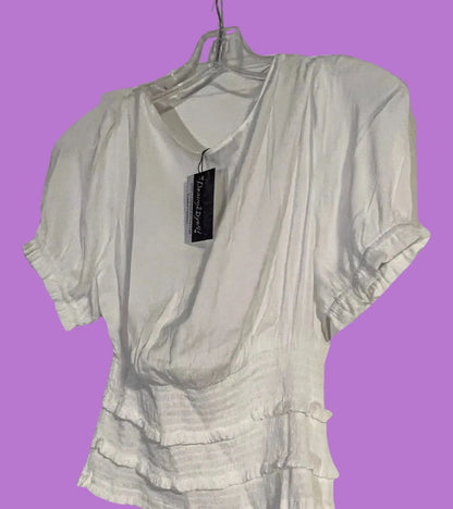 The Fallon Smocked Blouse with Drawstring