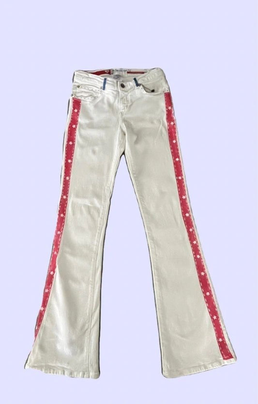Guess 4Th Of July Jeans ~ Guess Women's Size 24/0 -Patriotic White with Red and Blue
