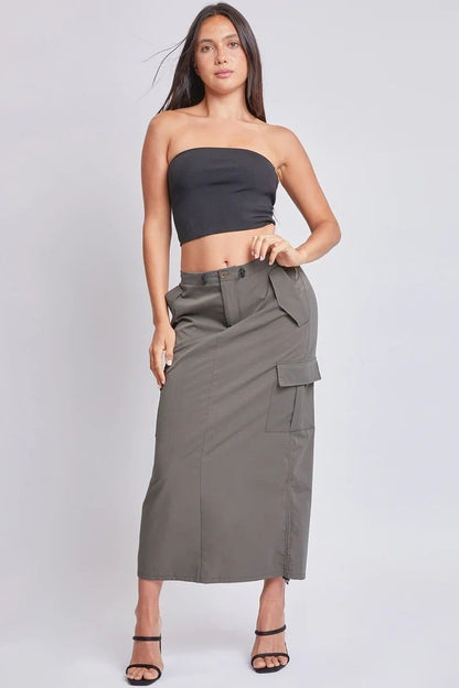 YMI Jr. Midi Maxi Cargo Parachute Skirt