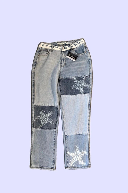 PacSun Patchwork StarFish MOM Jeans ~ Size 27