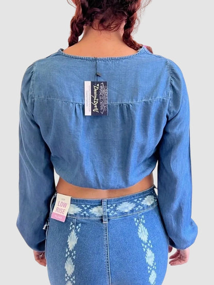 Denim Soft Crop Top