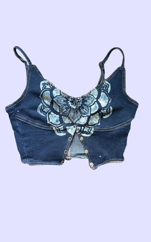 Denim Bustier Tank Top