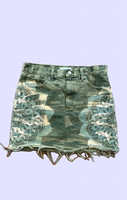 Mandala Camo Skirt ~ Lucky Brand Size 10