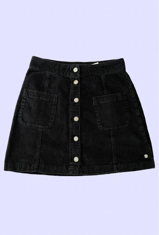 Black Corduroy Skirt ~ Roxy Women's Size Small/6