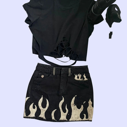 The Flame Skirt ~ Vanilla Star Mini Skirt Size 25/1 Adult / Jr.