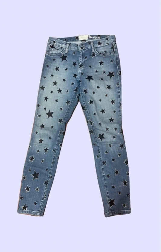 Black Velvet Silver Star Jeans ~ Current/Elliott Women's Size 28/6