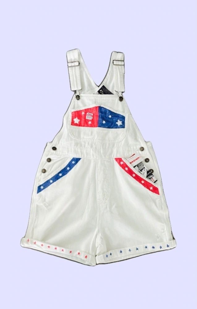 4Th Of July Baggy Shortalls ~ Union Bay Women's Size Small