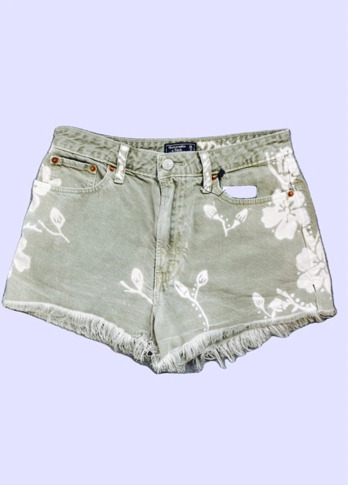 Floral Green Shorts