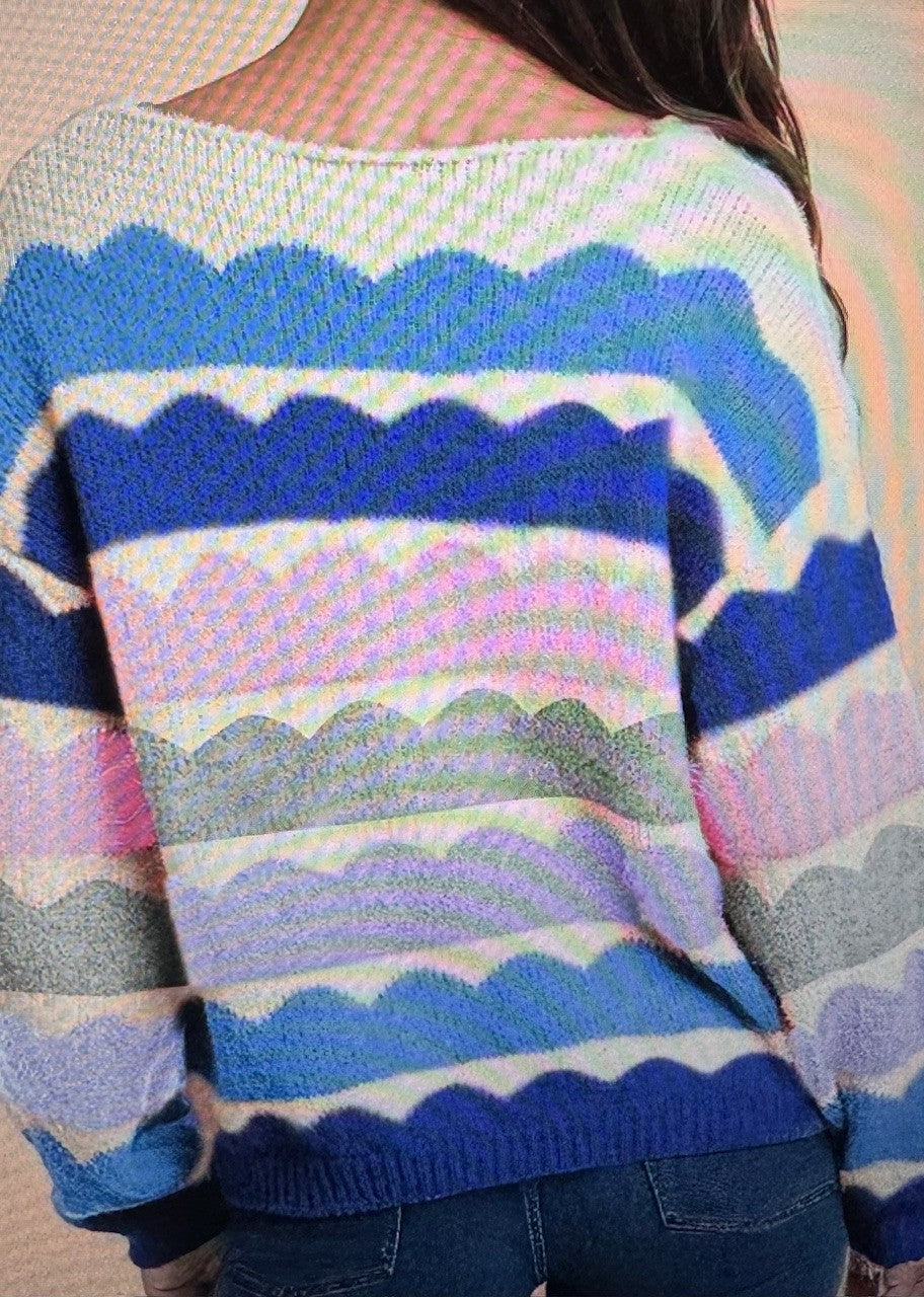 Indigo Vibes Sweater - Bold and Vibrant