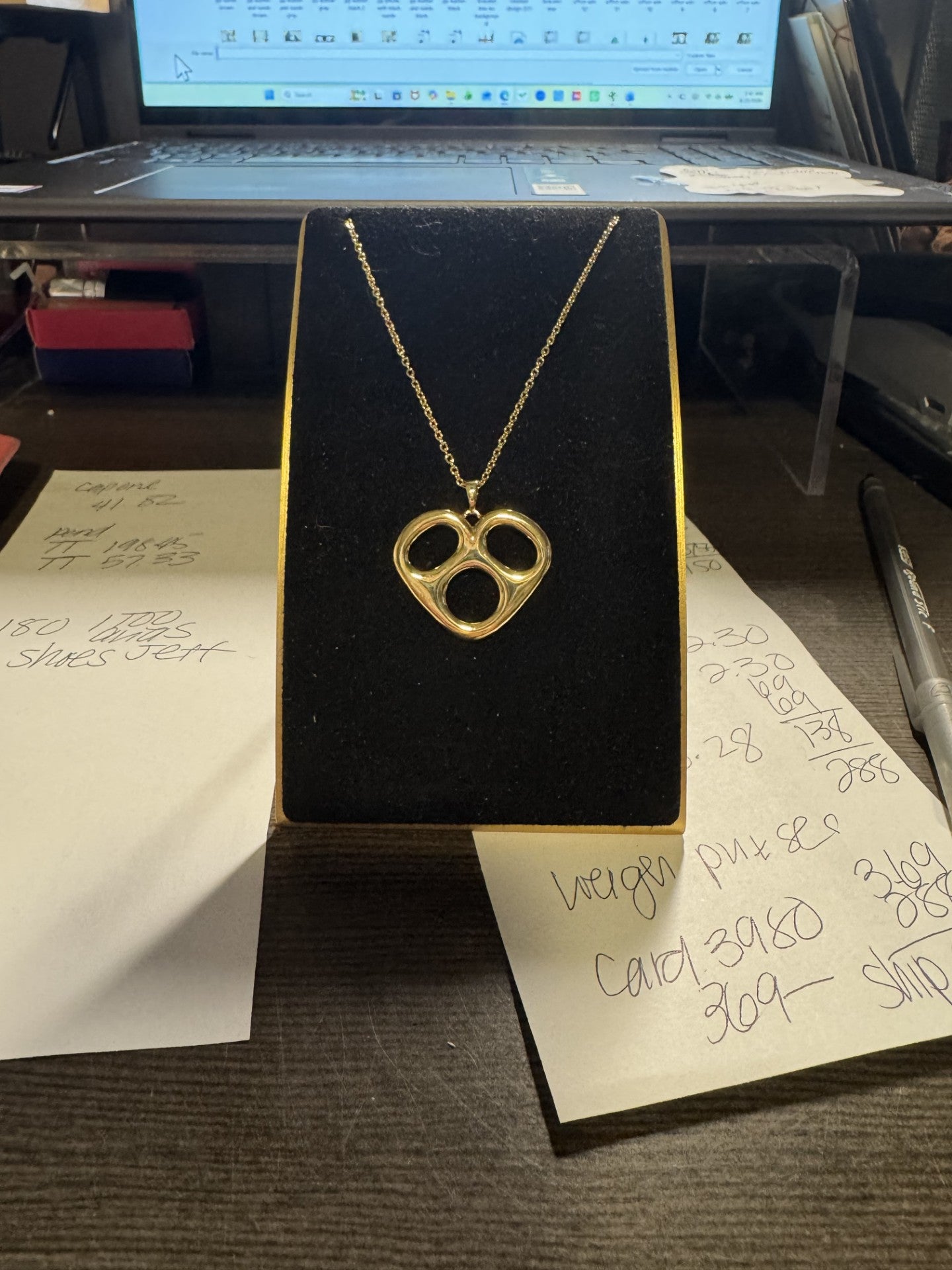 Sweetheart Pop Tab Necklace in 18K Gold or Silver Tone - Palladium