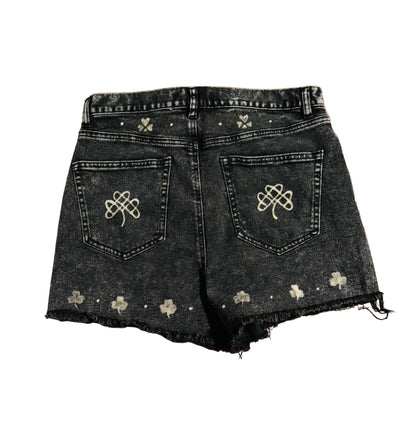 celtic-clover-handcrafted-black-denim-shorts-fashion-nova-denim2dye4