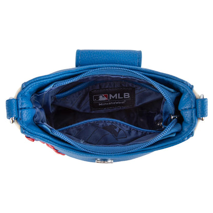 Los Angeles Dodgers Stitched Baseball Crossbody Bag - MLB
