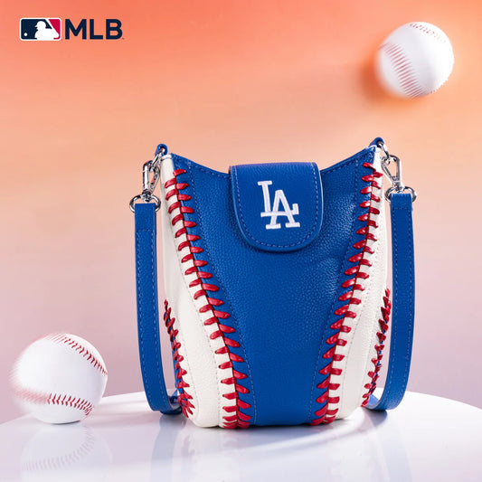Los Angeles Dodgers Stitched Baseball Crossbody Bag - MLB