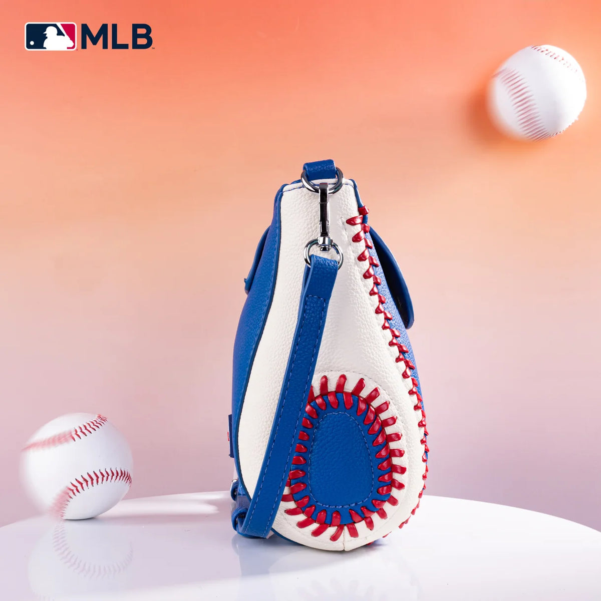 Los Angeles Dodgers Stitched Baseball Crossbody Bag - MLB