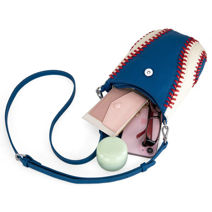 Los Angeles Dodgers Stitched Baseball Crossbody Bag - MLB