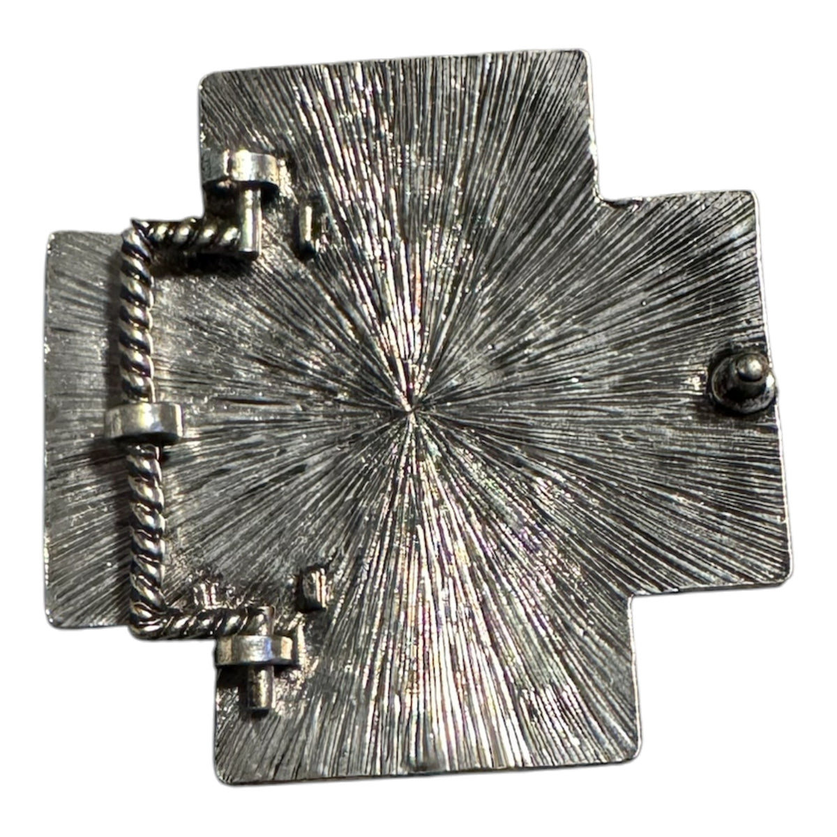 Western cross belt buckle interchangeable prong style