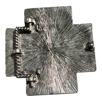 Western cross belt buckle interchangeable prong style