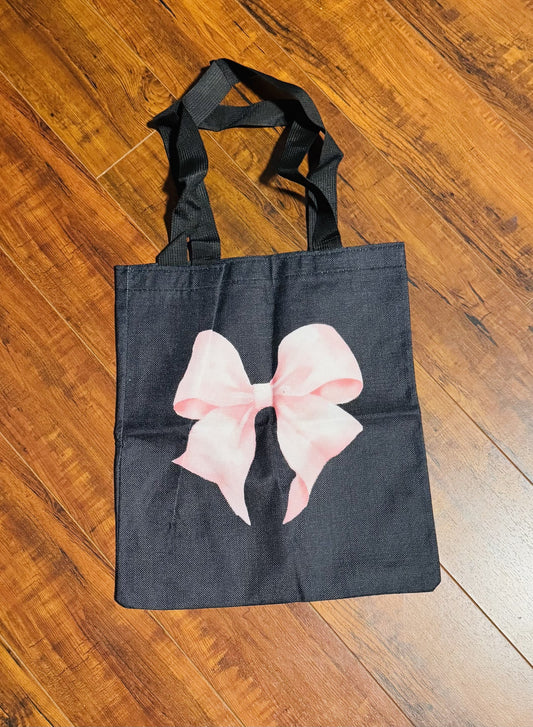 Pink Statement Bow Tote - Black or White