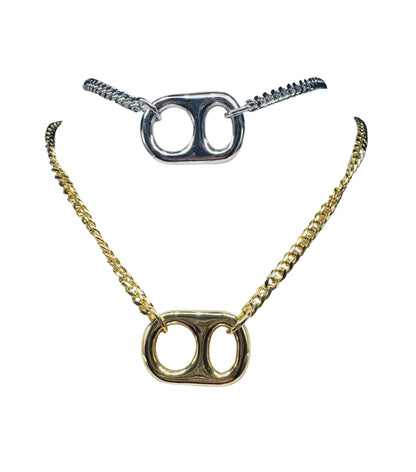 Classic Silver Crush Pop Tab CHOKER Necklace by Tabulous Jewelry
