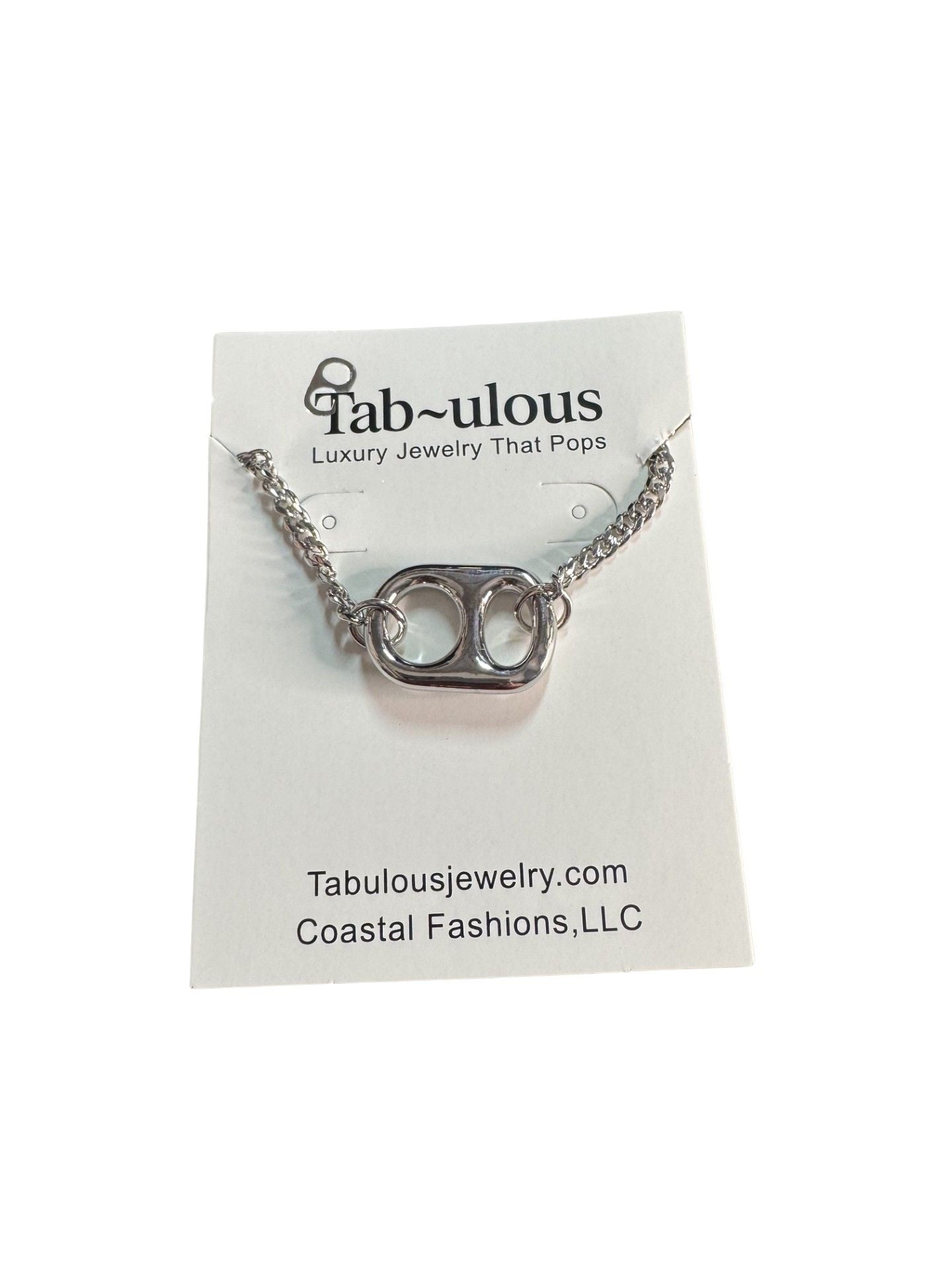 Classic Silver Crush Pop Tab CHOKER Necklace by Tabulous Jewelry