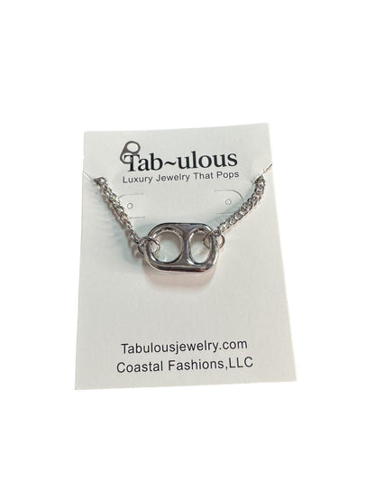 Classic Silver Crush Pop Tab CHOKER Necklace by Tabulous Jewelry