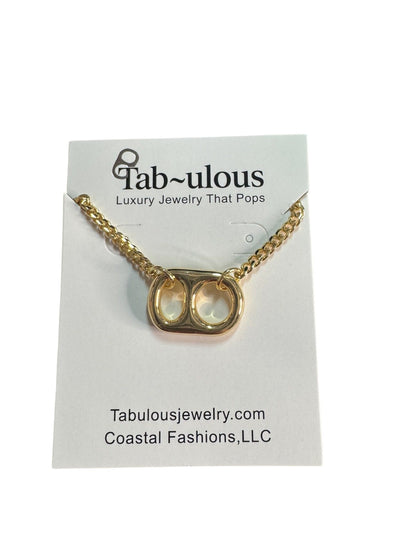 Classic Sun Kissed Gold Pop Tab CHOKER Necklace by Tabulous Jewelry