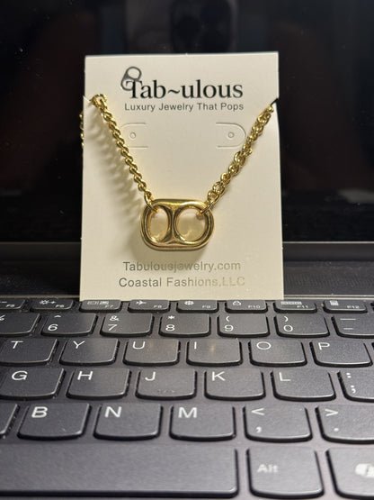 Classic Sun Kissed Gold Pop Tab CHOKER Necklace by Tabulous Jewelry