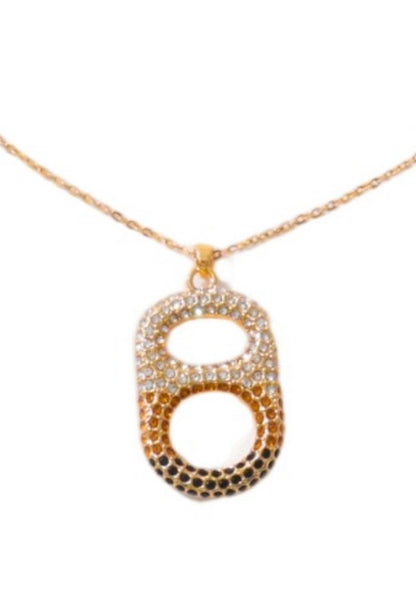 Coastal Ember Ombre Floating Poptab Necklacee by Tab~ulous