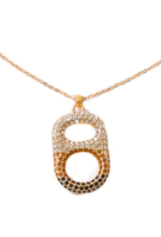 Coastal Ember Ombre Signature Floating Poptab Necklace by Tab~ulous