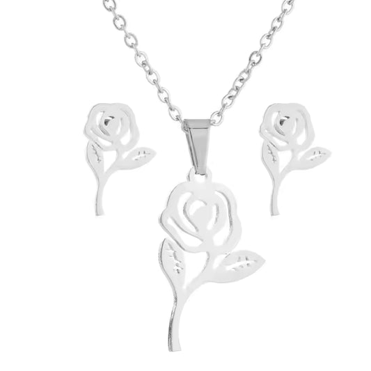 blooming-rose-stainless-steel-necklace-earring-set-silver-gold