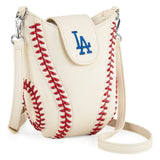 Los Angeles Dodgers Stitched Baseball Crossbody Bag - MLB