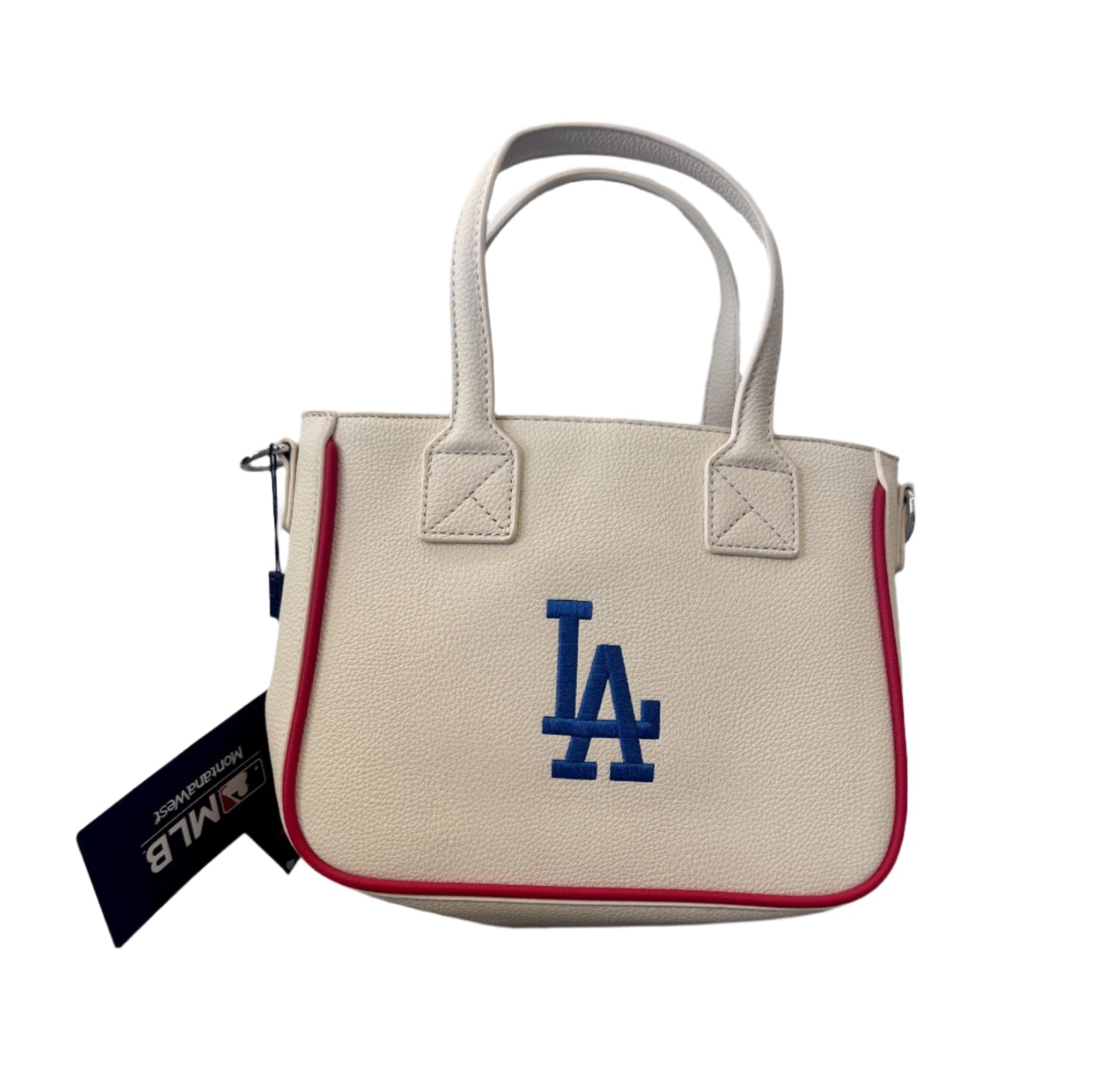 LA Dodger MLB Small Tote Bag with Double Handle and Removable Crossbody Strap and Baseball Coinpurse by Montana West