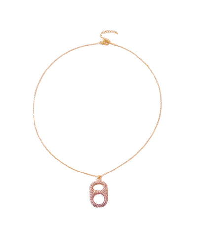 tabulous pink ombre pop tab necklace gold