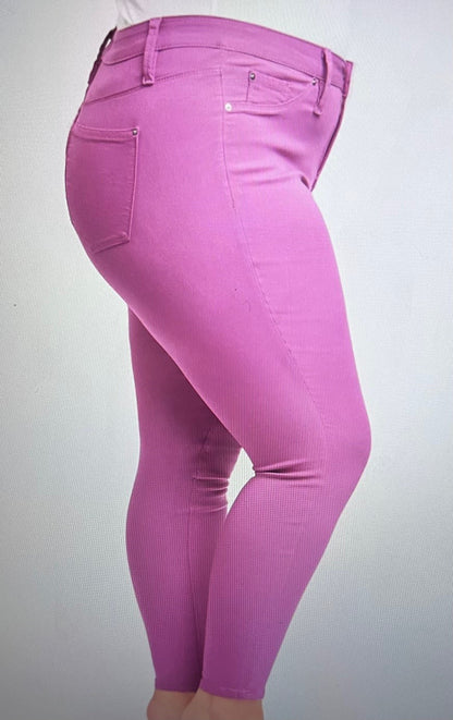 Berry-licious Mid Rise Hyperstretch Skinny in Regular and Plus Size Full Run