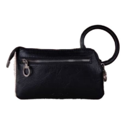 Wild West Hair-On Cowhide Wristlet Brown or Black