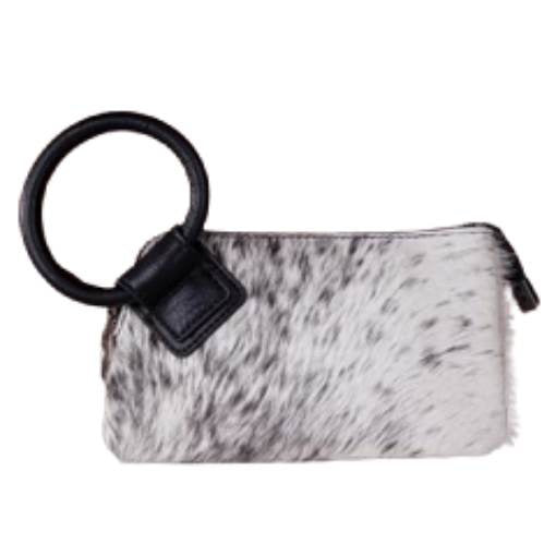Wild West Hair-On Cowhide Wristlet Brown or Black