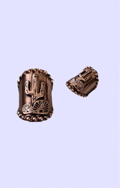 Desert Cuff Ring ~ Silver or Copper