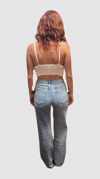 Dakota Rhinestone and Pearl Jeans by ITOO