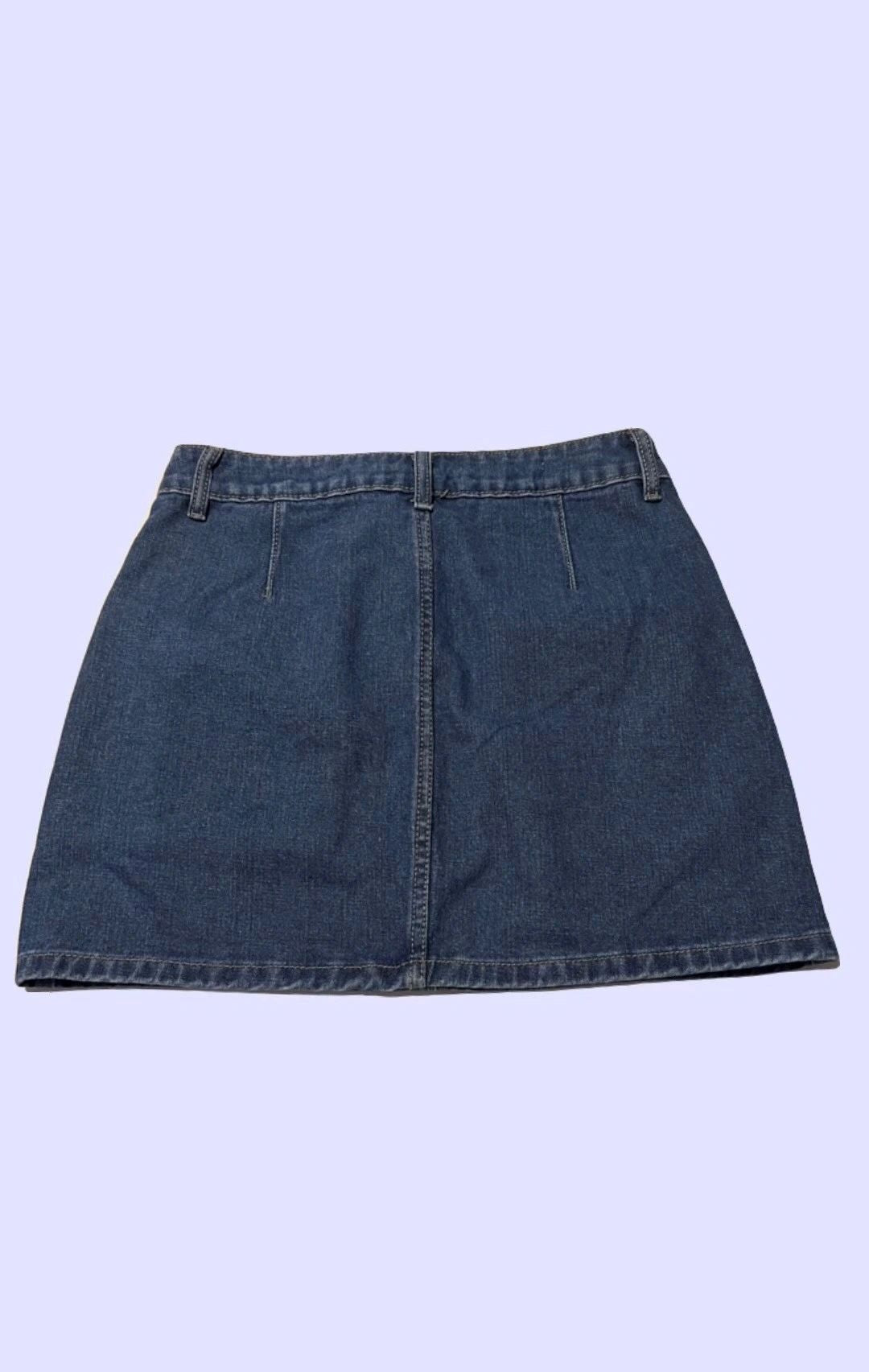 Denim Cargo Mini Skirt