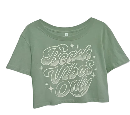 Beach Vibes Only  Cropped Tee