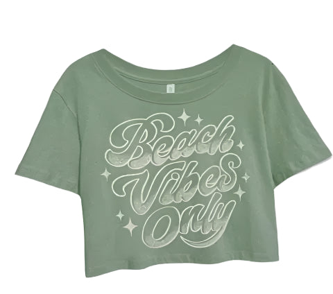 Beach Vibes Only  Cropped Tee