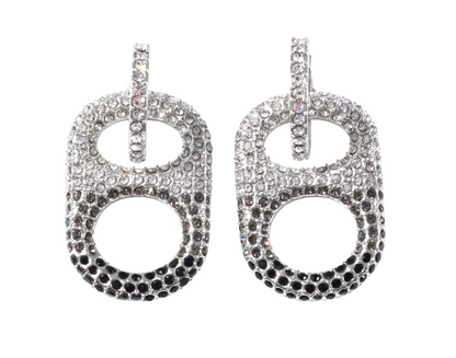 5.	Black, Grey, and Clear Rhinestone Earrings – lightweight statement jewelry