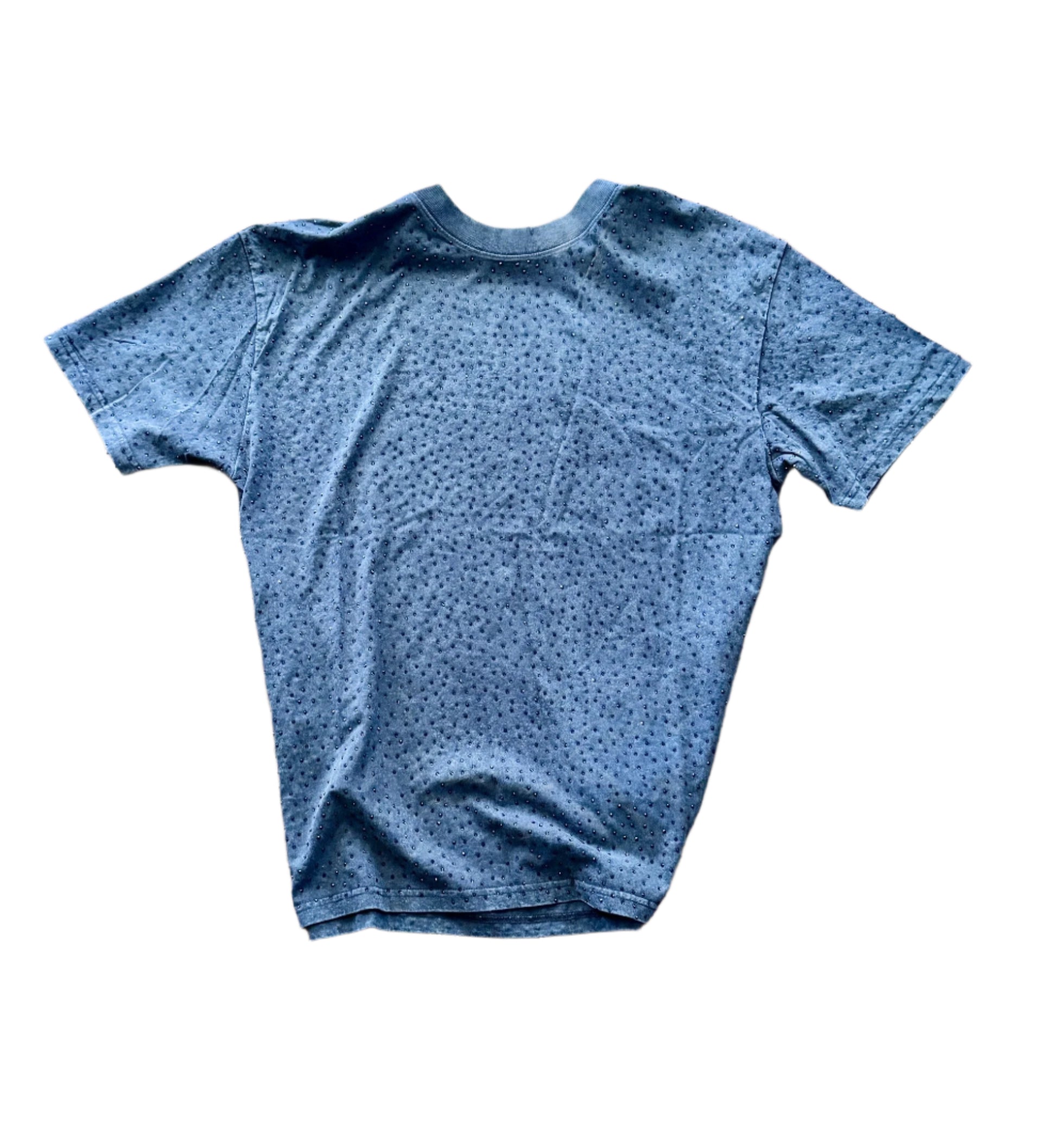 shining-bright-rhinestone-tee-front-view-midnight-blue-navy