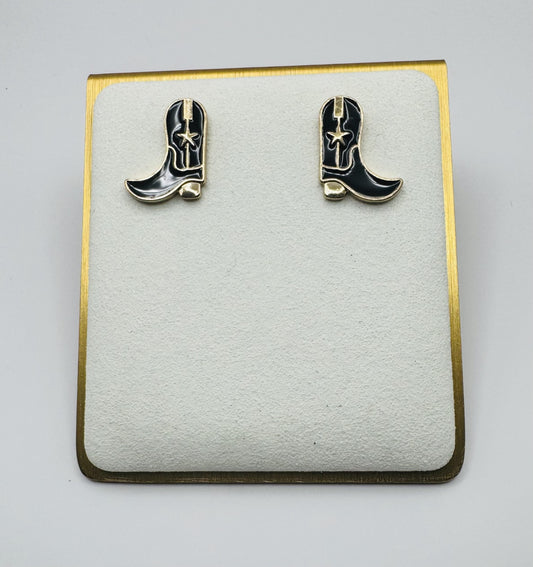gold-silver-enamel-cowboy-boot-earrings-western-jewelry