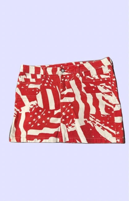 American Flag Mini Skirt Size 12