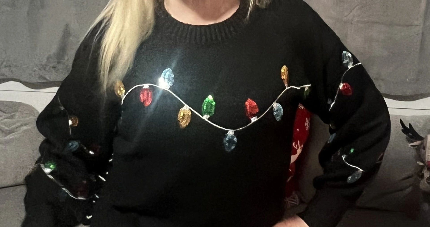 Holiday String of LIghts Sweater