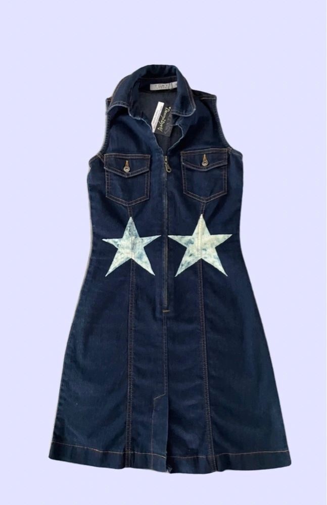 Star Zip Front Dress ~ Tony Women's Size Small