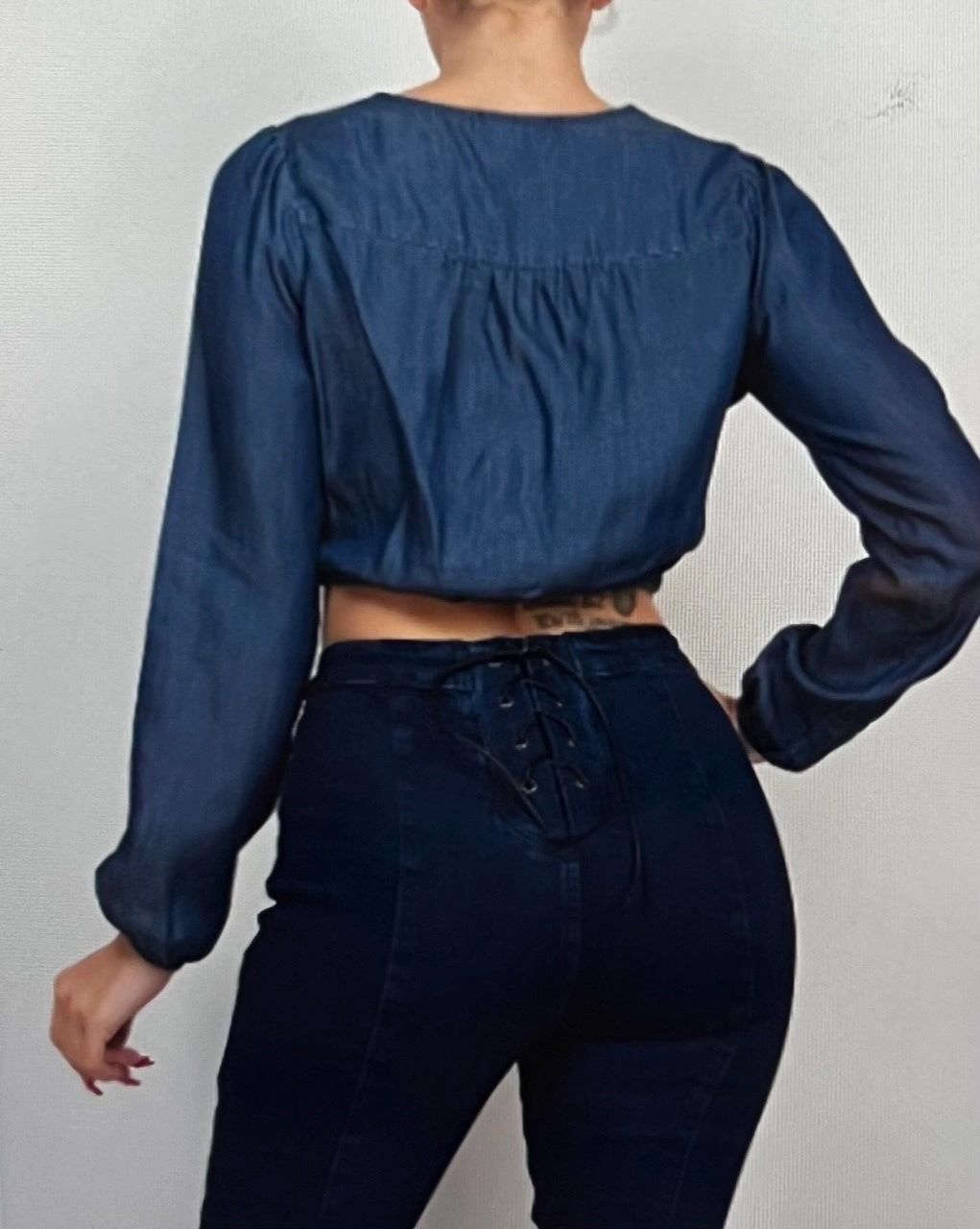 Denim Soft Crop Top