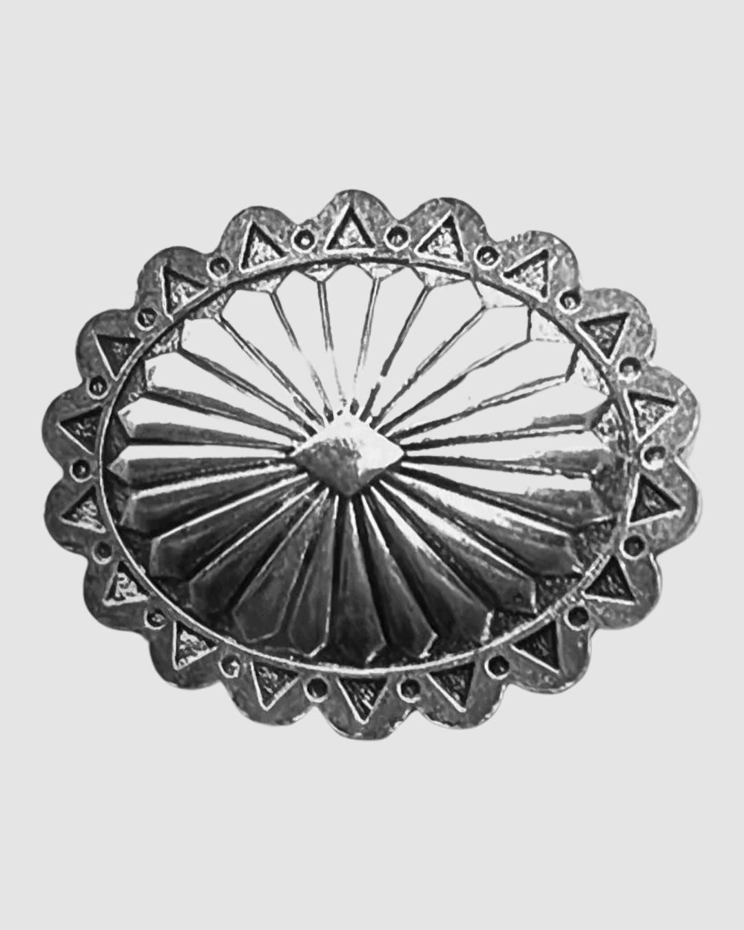 Concho Anti Silver Belt Buckle