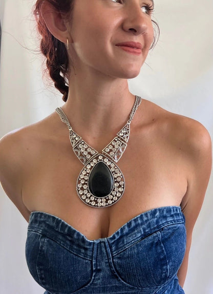 Black Stone Necklace